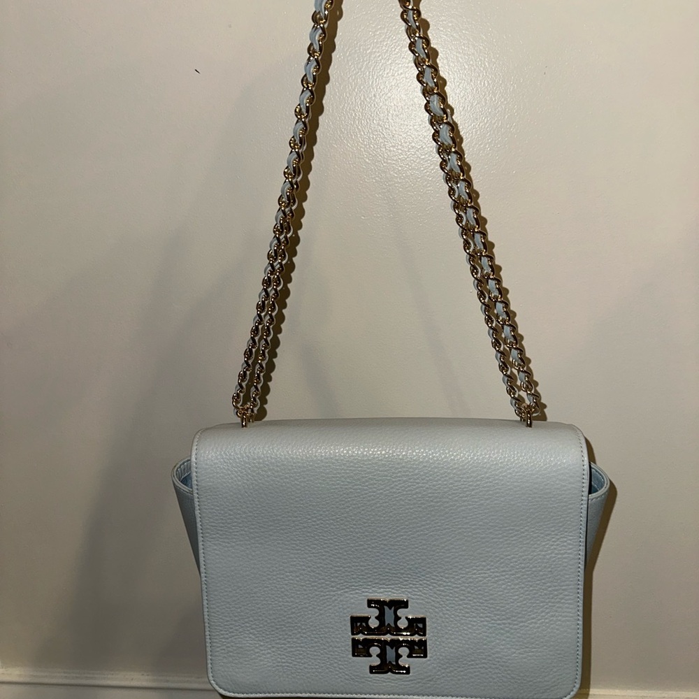 Tory Burch Blue Shoulder Bag with Chain Strap - Picture 2 of 6
